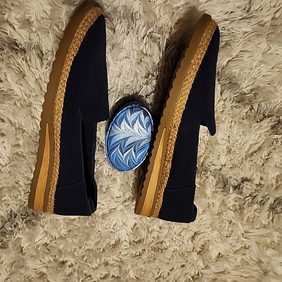 Dr Scholls Woman's Size 9.5M slip-on navy blue canvas espiradrille shoes NWOT - Picture 7 of 10